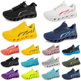 Zapatos de moda hombres mujeres corriendo entrenador triple blanco blanco rojo verde azulado azul durazno verde azulado rosa fucsia zapatillas deportivas transpirables sesenta una gai 15693