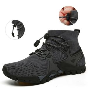 Schoenen voor mannen Walking Summer High Top Boots Ademende Mesh Mountaineering Outdoor Comfortabele recreatie Travel Sneakers 240415