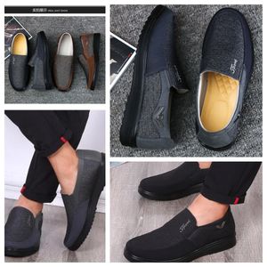 Zapatos GAI zapatillas deportivas Zapatos de tela Hombres Zapatos de caña baja de un solo negocio Zapatillas casuales de suela suave Zapato de suela plana para hombre Negro confort suave talla grande 38-50