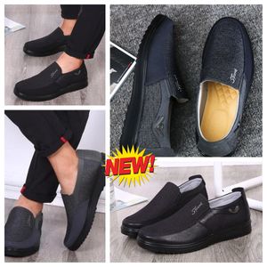 Zapatos GAI zapatillas deportivas Zapato de tela Hombres Solteros Clásicos de negocios Zapatos superiores Zapatillas casuales con suela suave Pisos Zapatos de cuero para hombres Negro comodidades tamaño suave 38-50