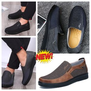 Zapatos Zapatillas deportivas GAI Zapatos de tela para hombre Zapatos clásicos de un solo negocio Zapatillas informales con suela suave Zapatos planos de cuero para hombre Negro confort softs talla 38-50