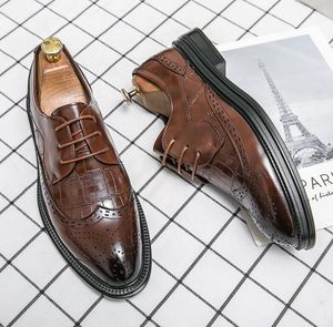 Chaussures gentleman fashion Business Mens en cuir formel chaussures de robe classique