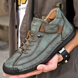 Chaussures authentique en cuir hommes chaussures décontractées baskets respirantes mode mots de style britanniques hommes de luxe créateur de bateaux chaussures zapatos hombre