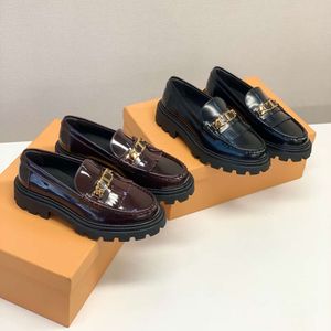 Chaussures en cuir authentique en cuir épais Lefu High Fried Perk Twists Chain Tassel English