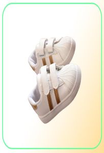Chaussures filles garçons chaussures de Sport anti-dérapant fond souple enfants bébé Sneaker décontracté baskets plates chaussures blanches taille 7470692