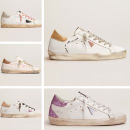 Schoenen Graffiti Sneakers Goud Luipaardprint Superstar Gemengd Leer Casual Klassiek Doold Vuile schoen Slangenleer Hak Suède Glitter Glijbaan Dames MidTop Heren pok