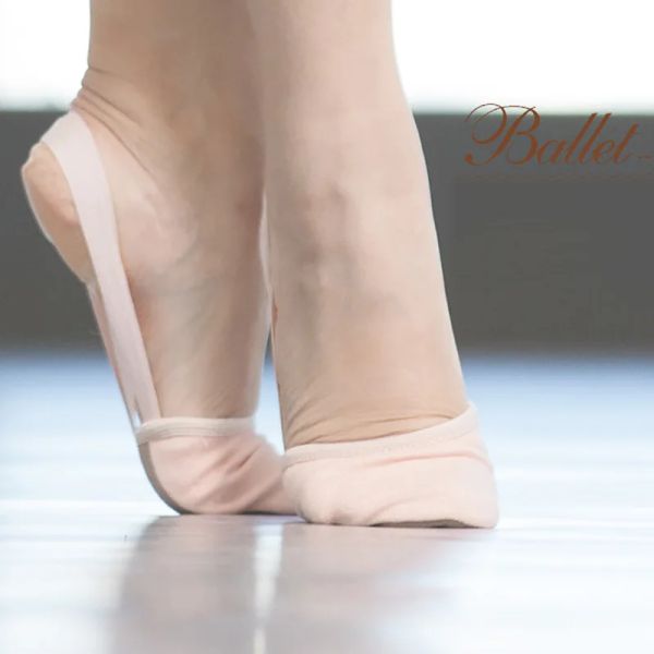 chaussures à moitié enfant adultes coussinets de danse intérieurs rythmiques de gymnastique équipement doux trickants tricots sole ballet chaussures art gymnase chaussette de gym