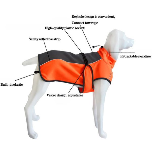 Zapatos de cuello alto, ropa para mascotas para perros medianos y grandes, chaqueta reflectante de invierno cálida, abrigos, traje impermeable para perros, ropa, suministros para mascotas