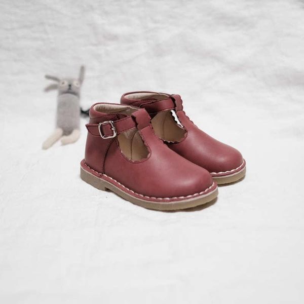 Chaussures de haute qualité pour garçons, bottes rétro en cuir véritable pour filles, chaussures en cuir de vache pour enfants, bottes d'équitation décontractées 8t
