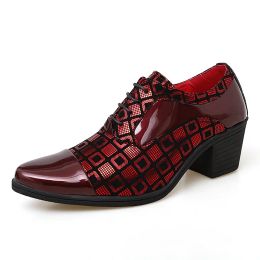 Schoenen van hoge kwaliteit hakken oxford schoenen puntige teen klassieke chaussure glanzende zakenmensen schoenen elegante kleding suit schoenen feest prom