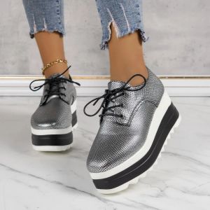 Schoenen hoogwaardige hoogte toenemende platform dames schoenen mode wig casual dames luxe designer dames lederen schoenen sneakers