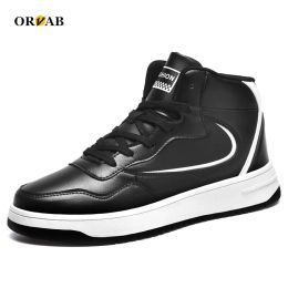 Schoenen high top sneakers kunstmatige lederen heren schoenen Teniz masculino mode designer schoenen mannelijke mand high tops schoenen mannen sneakers