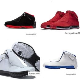 Chaussures Randonnée Chaussures 18 Homme Baskets s Bred Defining Moments Rouge Blanc Toro Noir Royal Og Asg Designer Sports Outdoor