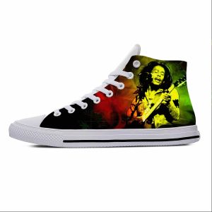Zapatos calientes bob marley reggae estrella rasta rock música moda zapatos casuales zapatos para hombres transpirables