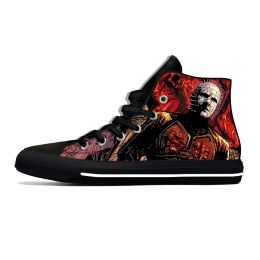 Chaussures Hot Hellraiser Movie Pinhead Horror effrayant Chaussures décontractées respirantes High Top Men Light Men Femme Sneakers Halloween Board Chaussures