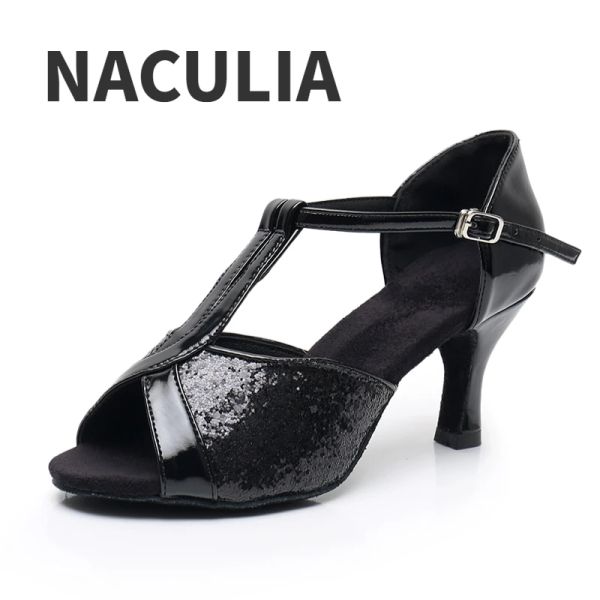 chaussures chaudes nouvelles chaussures de danse latine femme sandales salsa sandales tango tango hauts chaussures latines réglables pour filles chaussures d'entraînement pour femmes