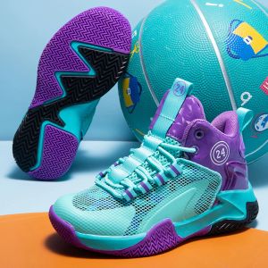 Chaussures Vente chaude marque garçons filles chaussures de basket-ball respirant pour enfants baskets basketball basket-ball confortable panier de panier pour enfants chaussures de sport