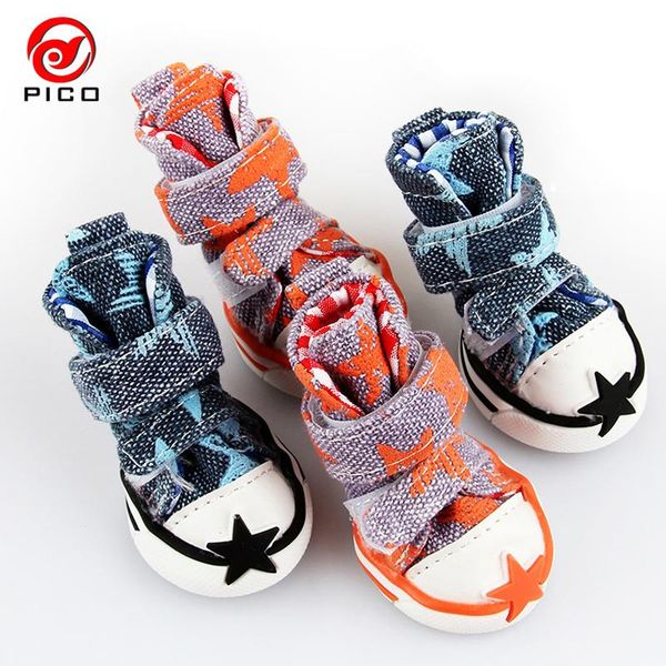 Chaussures Vente chaude pour animaux de compagnie Chaussures Just Stars Puppy Puppy Outdoor Toile décontractée baskets Teddy Small Dogs Chaussures ZL248