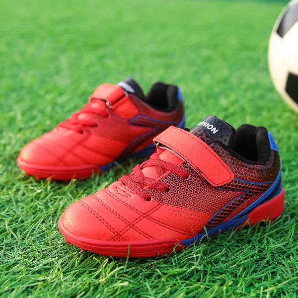 Chaussures Vente chaude Red Children's Soccer Chaussures