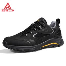 Zapatos humtto gran tamaño zapatos de senderismo profesionales para hombres invernales al aire libre impermeable deportivo trepador zapatos de trekking de cuero