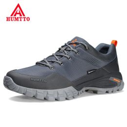 Chaussures humtto randonnées chaussures imperméables bottes de trekking en cuir baskets d'escalade pour hommes