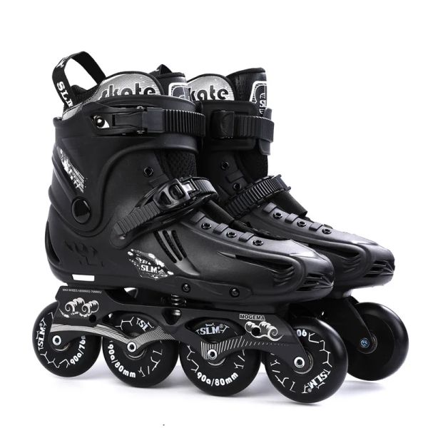 Chaussures en ligne patins professionnels slalom pour adultes chaussures de patinage à rouleaux glissants de patins de patins de patins gratuits 3546 bons comme sneakers roues chaussures