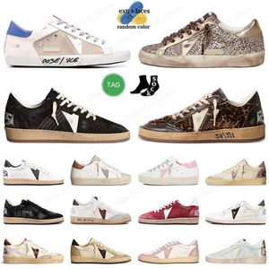 Chaussures Italie Designer Classic New Golden Luxury Shoe Baskets Sequin Classic Gooses Blanc Do-Old Dirty Designer Homme Casual Chaussure Salut Ball Star Sneaker Pompes Mocassins