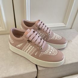 Schoenen J02 Designer Top Versie Handgeplopt 2022 Nieuwe Jchoo Home Ladies Pink Casual Sneakers