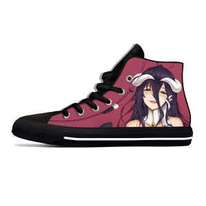 Schoenen Japanse anime manga cartoon overlord albedo schattige casual doek schoenen hoge top lichtgewicht ademende 3D print mannen dames sneakers