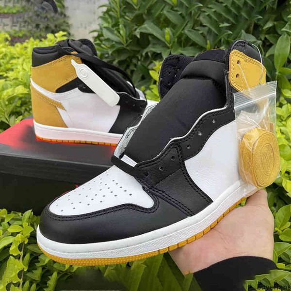 Chaussures Scotts OG Yellow Ochre Banned Bred Toe Jumpman 1 1s Basketball Chicago Hommes Femmes Summit White Sneakers