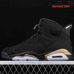Chaussures Jumpman 6 DMP Black Gold Mens 6s Sneakers