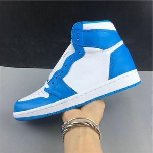 Zapatos Jumpman High UNC Basketball Designer White Dark Powder Blue Sneakers US7.5-12