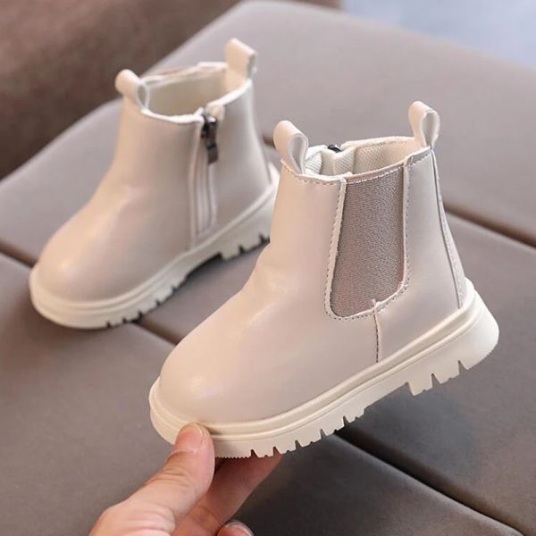 Chaussures enfants bottes en cuir PU botte nouveau hiver chaussures pour enfants princesse filles anti-dérapant pied plus chaud bottes de neige 110 ans