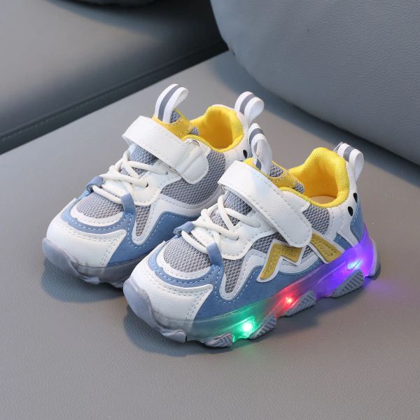 Zapatos para niños zapatillas casuales zapatos para correr niños niños niñas led led luminoso corriendo zapatos deportivos zapatos de malla zapatos zapatos