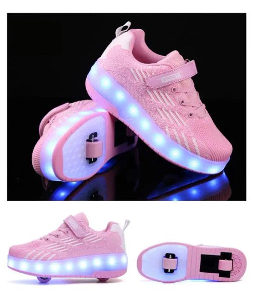 Zapatos para niños inine skates zapatillas zapatillas de zapatilla de patinaje led marco de luz led 5 14 años niños zapatos zapatos niñas