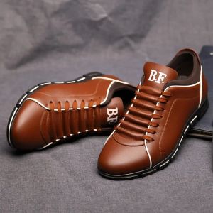 Schoenen lederen casual schoenen voor mannen ademende zakenschoenen mannelijke sneakers Britse kledingschoen platte werkschoenen plus size 48 teldsas