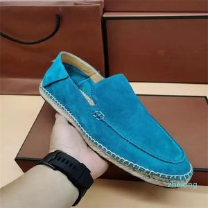 Chaussures Loisir Sneakers Chaussure Cuir Mens Designer Summer Open Walk Moccasin Suede Slip