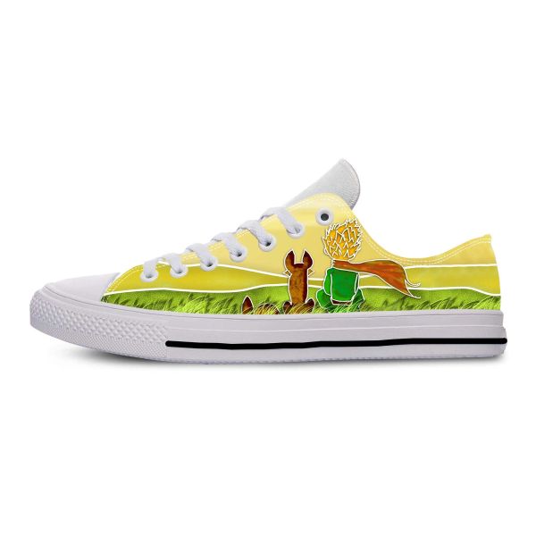 Chaussures petit prince anime dessin animé manga comic cool drôle de tissu décontracté chaussures basse haut haut confortable respirant 3d imprimé hommes baskets femmes