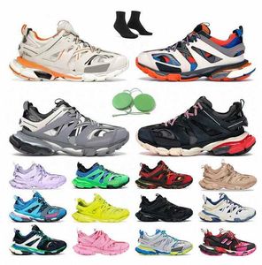Chaussures Luxury Brand Men Femmes Chaussures d￩contract￩es Track 3 3.0 Black Pink Sneakers Tess.S. Plateforme Gomma en cuir en cuir en nylon Balencaigashoe