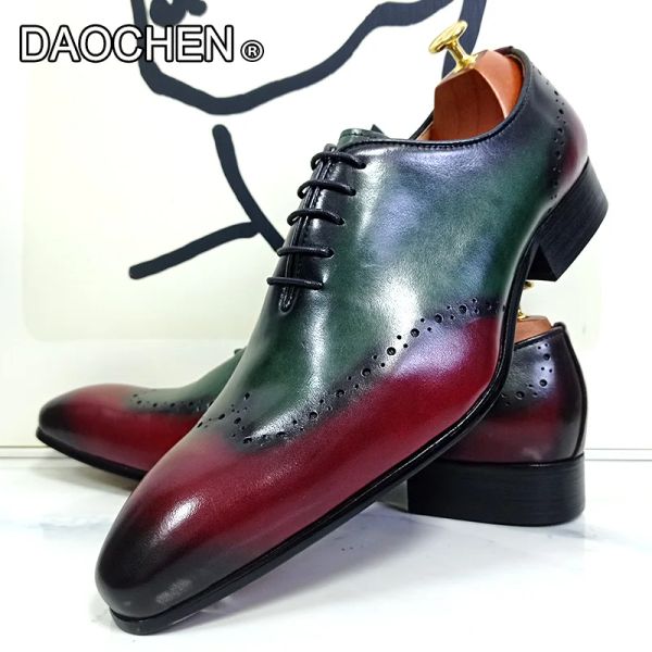 Chaussures Luxury hommes oxford chaussures noires lacets up pointues couleurs couleurs aile