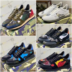 Zapatos de lujo para hombres y mujeres, calzado informal Rockrunnner, zapatillas de deporte para hombres, diseñador de cuero y tela de malla, zapatos deportivos casuales, calzado de moda para exteriores