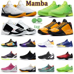 Zapatos Mamba Zoom 6 Protro Grinch Hombres Bruce Lee What If Lakers Big Stage Chaos 5 Rings Metallic Gold Sports Outdoor