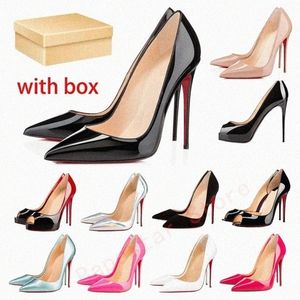 Geklede Schoenen Ontwerpers Stijlen Hakken Dames Luxe Hoge Hak 6CM 8cm 10cm 12cm Kwaliteitszool Schoen Ronde Puntige Tenen Pumps Onderkant Bruiloft Rode-Bottoms Sneakers