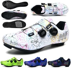 Chaussures hommes chaussures de cyclisme nouveau Style avec serrure route cyclisme chaussures de sport femmes Nylon SPD chaussures de course grande taille livraison gratuite