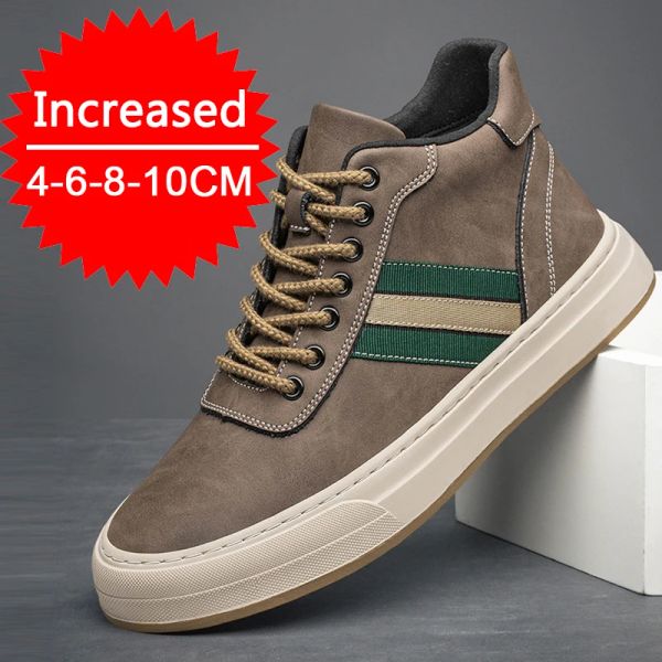 Zapatos zapatos de ascensor para hombres aumentan 6 cm zapatillas de zapatillas deportivas zapatos de ocio altura interior creciente zapatos tacones ocultos talla 3844