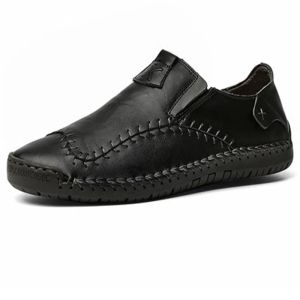 Chaussures Livraison gratuite Chaussures sur les pois plats Nouvelles versions décontractées Vraiment les chaussures de conduite en cuir de chèvre Chaussures en cuir authentiques