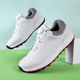 Chaussures Chaussures de golf masculines extérieures Classic Training Golf Sneakers Men's plus taille 46 47 Walking Shoes Golf Nonslip Sneakers
