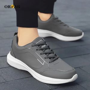 Chaussures Men Sneakers Brand Fashion Leather Casual Shoe Footwear Chaussure Homme Black Grey Men Chaussures Tenis Masculino Movement Chaussures