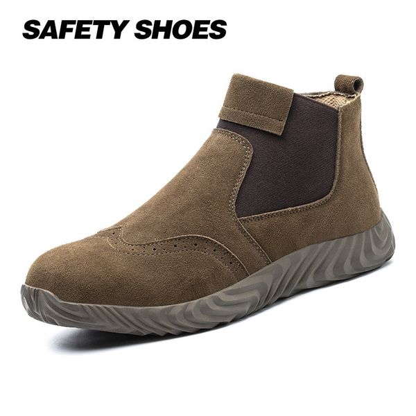 Zapatos Hombres Trabajo de seguridad de acero Toe Anti-Smashing Weat Light Light Mens cómodo