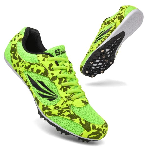 Shoes Men Track Field Field Shoes Women Spikes Sneakers Atlete Running Entrenamiento Mataje de carreras livianas Spike Sport Shoes for Women